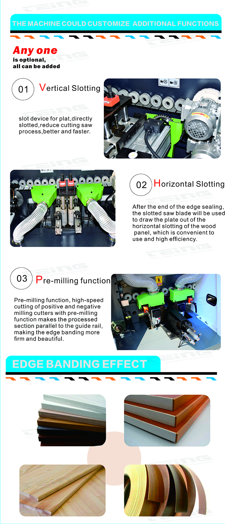 Video Technical Support Automatic Edge Banding Machine for MDF Woodworking SKY390