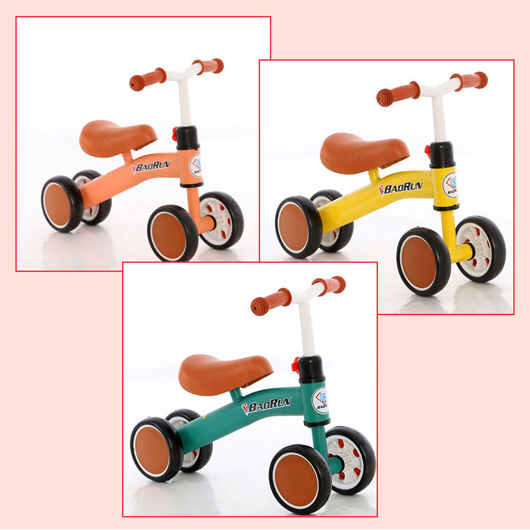 Unisex Non Pedal Bicycle Handcart Learning Bike Toy Foldable Balance Bike for Children