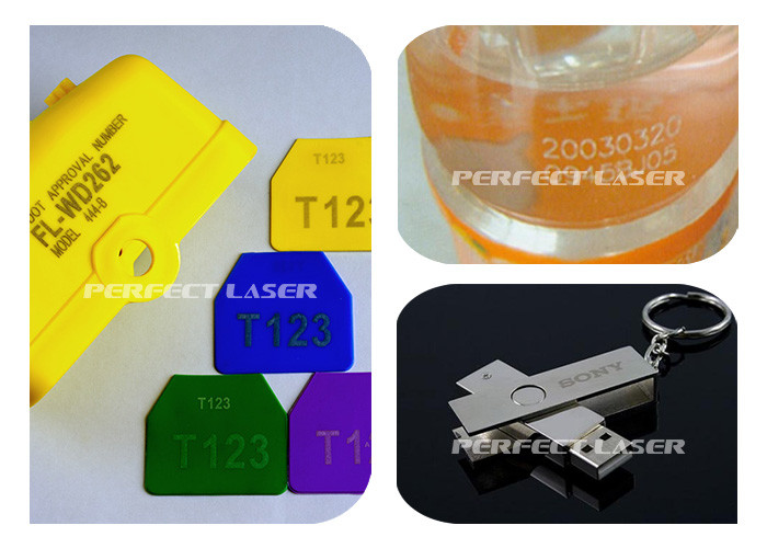 Metals / PVC Small Laser Engraving Machine 10w 20w Air Cooling With Max Fiber Laser