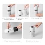 HOMEFISH Portable Car Air Purifier USB Rechargeable 3 Gear Adjustable