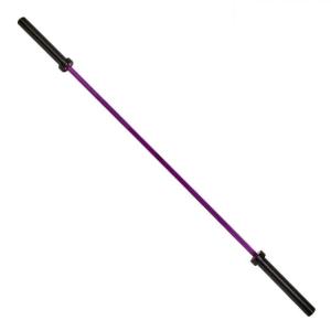 Quality women's purple color bar for weight lifting training, colorful black zinc barbell rod for ladies wholesale