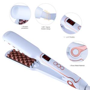 Quality Auto Off 50W Titanium Flat Iron Hair Straightener Brush wholesale