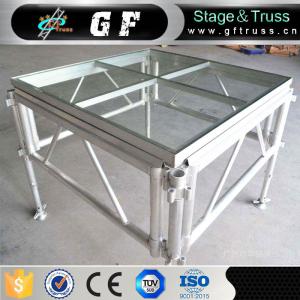 Quality 2020 hot sale portable aluminum glass stage for events wholesale