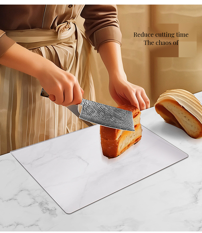 Durable Kitchen Tools Custom Logo Acrylic Chopping Block for Safe and Flexible Cutting