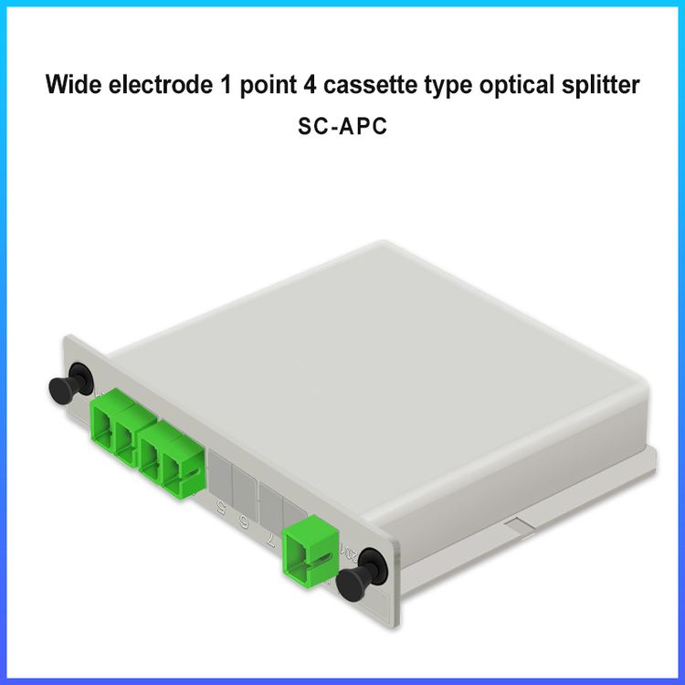 High Performance 1*4 Sc Apc Single Mode 1260-1620nm Cassette Type Fiber Insertion Type Plc Splitter