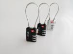3 Dial TSA Approved Cable Locks TSA 719 63g For Suitcase / Travel Luggage