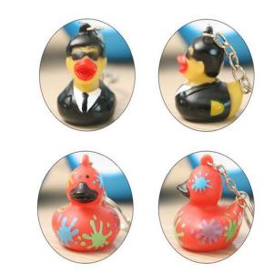 Quality Customized Mini Rubber Animal Keychains Monster Duck For Bag BPA Free Vinyl wholesale