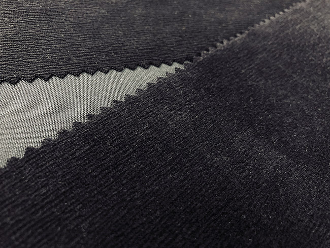 Grain Reddish Black Stretch Velvet Fabric 210GSM Burnt Out Soft Felt