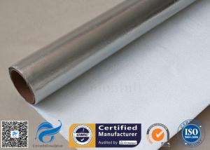 Quality 0.9mm Heat Resistant Silver Coated Fabric Aluminium Foil Fiberglass Fabric 1000℉ wholesale