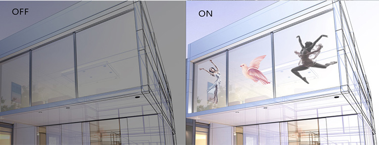 Customized P7.8mm Soft Led Transparent Film Screen Stick On Window Glass