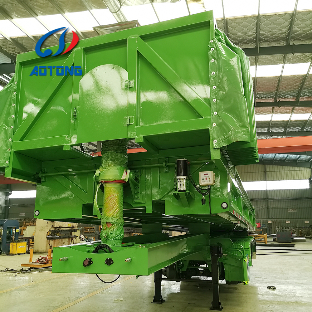 Truck Trailer 40 Cubic Meter Dump Tipper Semi Trailer with JOST or Yahua Landing Gear