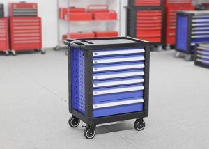 Quality Blue 7 Drawers 27inch Movable Rolling Cabinet Package Box On Wheels For Tools Packaging wholesale