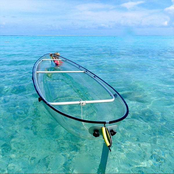 Non Inflatable Polycarbonate Boat 3350 * 900 * 340mm Size Durable For Fishing