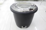 Black Color Electric Soup Warmer / Stainless Steel Cover Single Phase 220V Volt