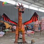 Amusement Park Outdoor Decoration Animatronic Dragons Sunproof