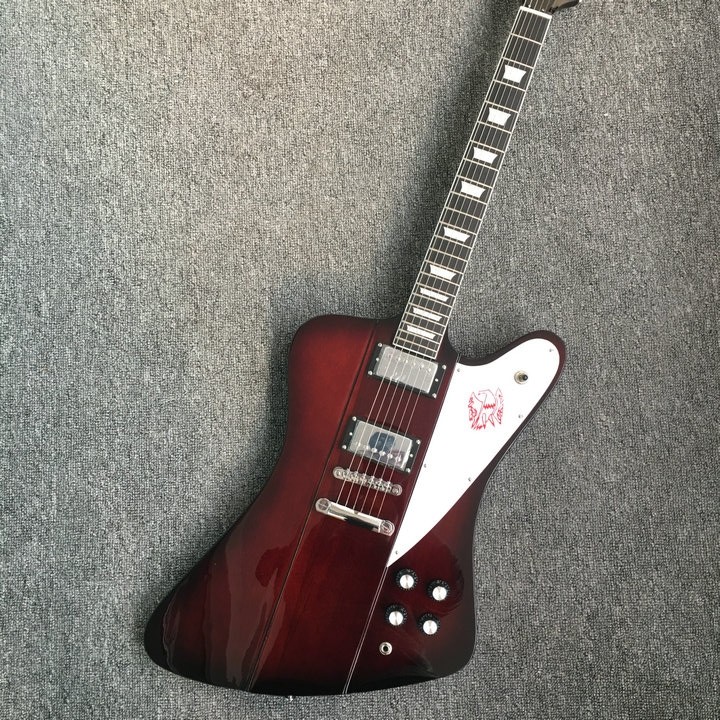 Chibson firebird electric guitar dark red finish firebird guitar free shipping honeyburst firebird guitar
