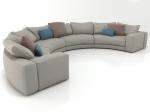 Multi Seater Booth Sofa Seating Commercial Restaurant Furniture Arch Shaped