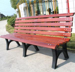 Quality Eco Friendly Outdoor Wooden Bench , Rustic Garden Benches With Sandblast Zinc Spraying wholesale