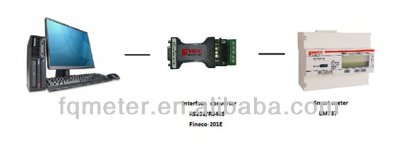201E RS232 RS485 Converter Three Phase Electric Meter -40 to 85