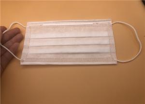 Quality 3Ply White Breathable Disposable Mask With Tie On Spunlace / Spunbond wholesale