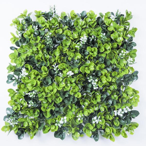 Boxwood Panel Artificial Plant Wall Green Flower Grass Backdrop For Indoor
