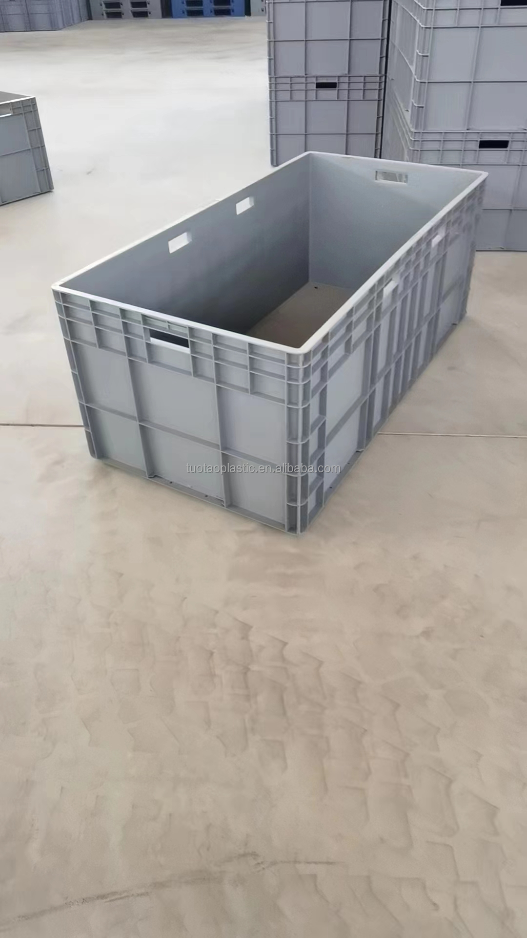 1200x600mm EU Crate PP Plastic Solid Box Style Rectangle Shape for Packaging Foldable NO