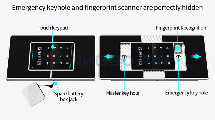 H50.5inch Home Safe Box Digital biometric Fingerprint Lock YB/N6-120