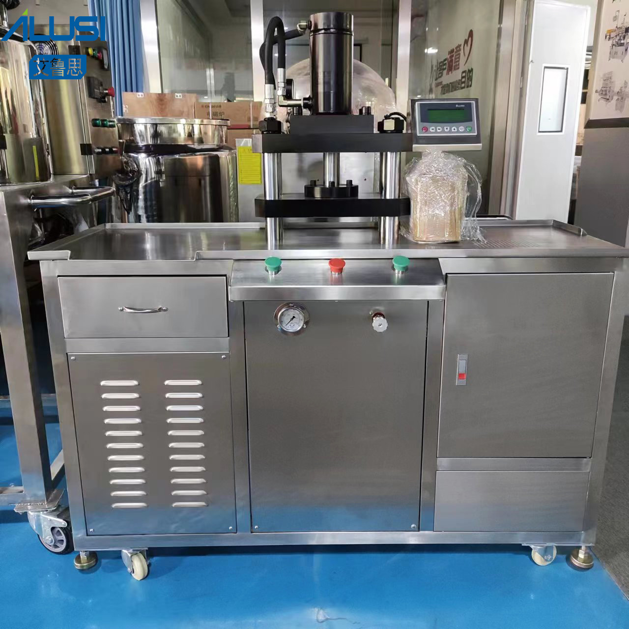2.3KW Powder Cake Eye Shadow Press Equipment Semi Automatic Desktop Cosmetic Powder Press Machine