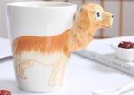450ml Golden Retriever Cylinder Shape 3D Ceramic Mugs