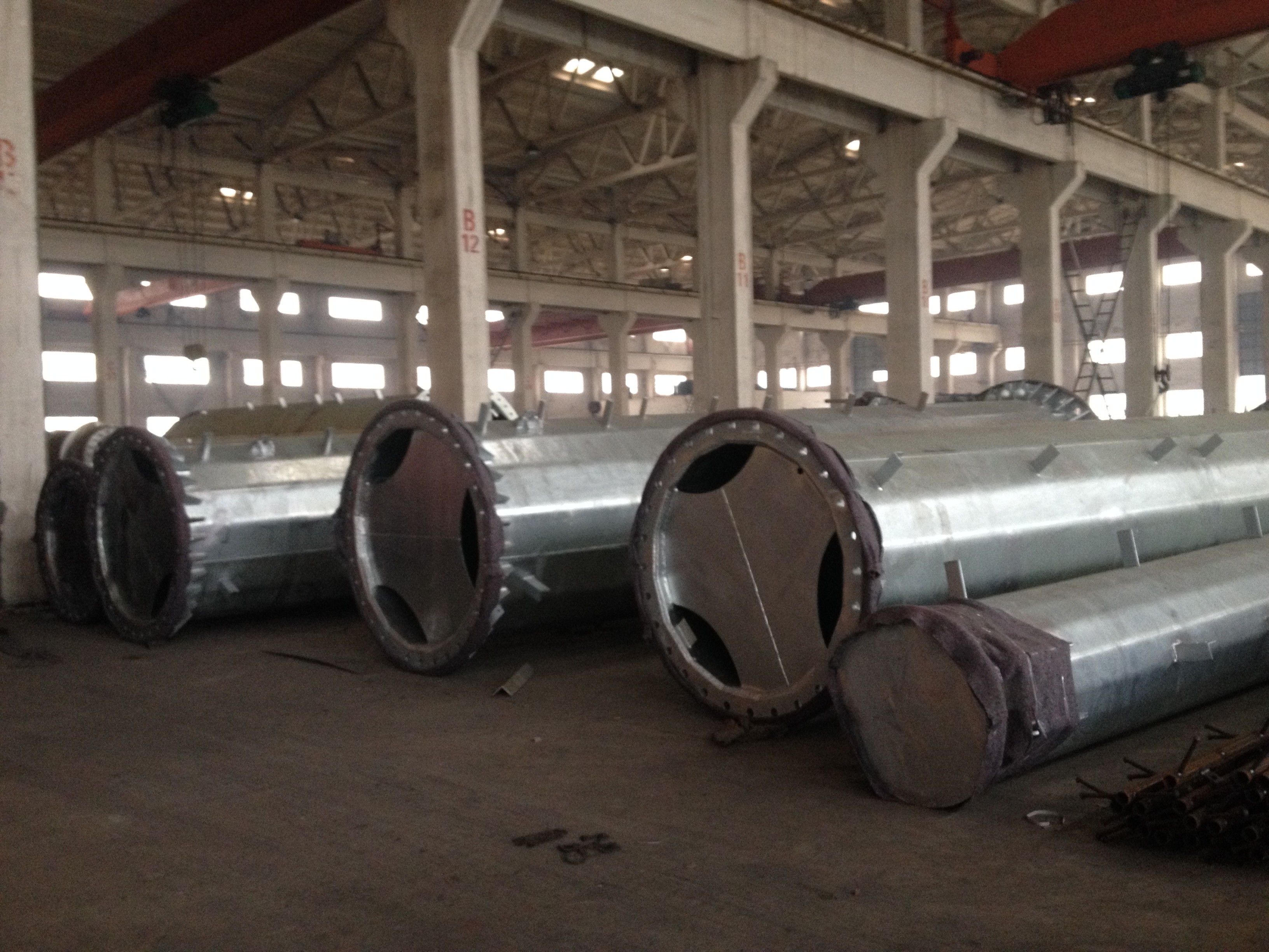 Galvanised Steel Tapered Power Transmission Poles for Overhead Power Line