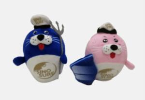 Quality Sea Lion Gift Stuffed Animal Blue Pink Color 22cm wholesale