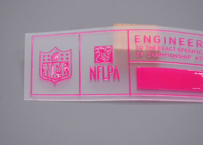 Customized Transparent TPU Printing Shiny Silicone Logo For Clothing