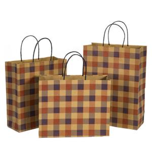 Quality Black White Food Snacks Packaging Craft Paper Bag for Shop Gift Shopping 16x6x12inches wholesale