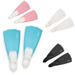 Nontoxic Adjustable White Freediving Fins Long Training Fins For Snorkeling