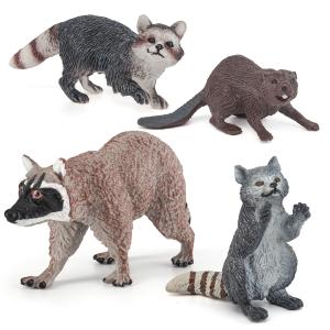 Quality Wildlife Animal Figures Model Playsets Raccoon Beaver Model Toy Toys For Boys Girls Kids wholesale