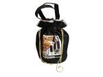 Red / Black / Purple 75g Non Woven Drawstring Bag, Recycled Fabric Carry Bag