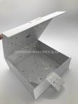 Small / Big Plain White Cardboard Gift Boxes With Lids Ribbon Bow Gold Foil Hot