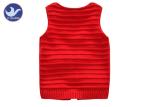 String Closure Girls Sleeveless Cardigan U Neck Front Pockets Knitted Vest