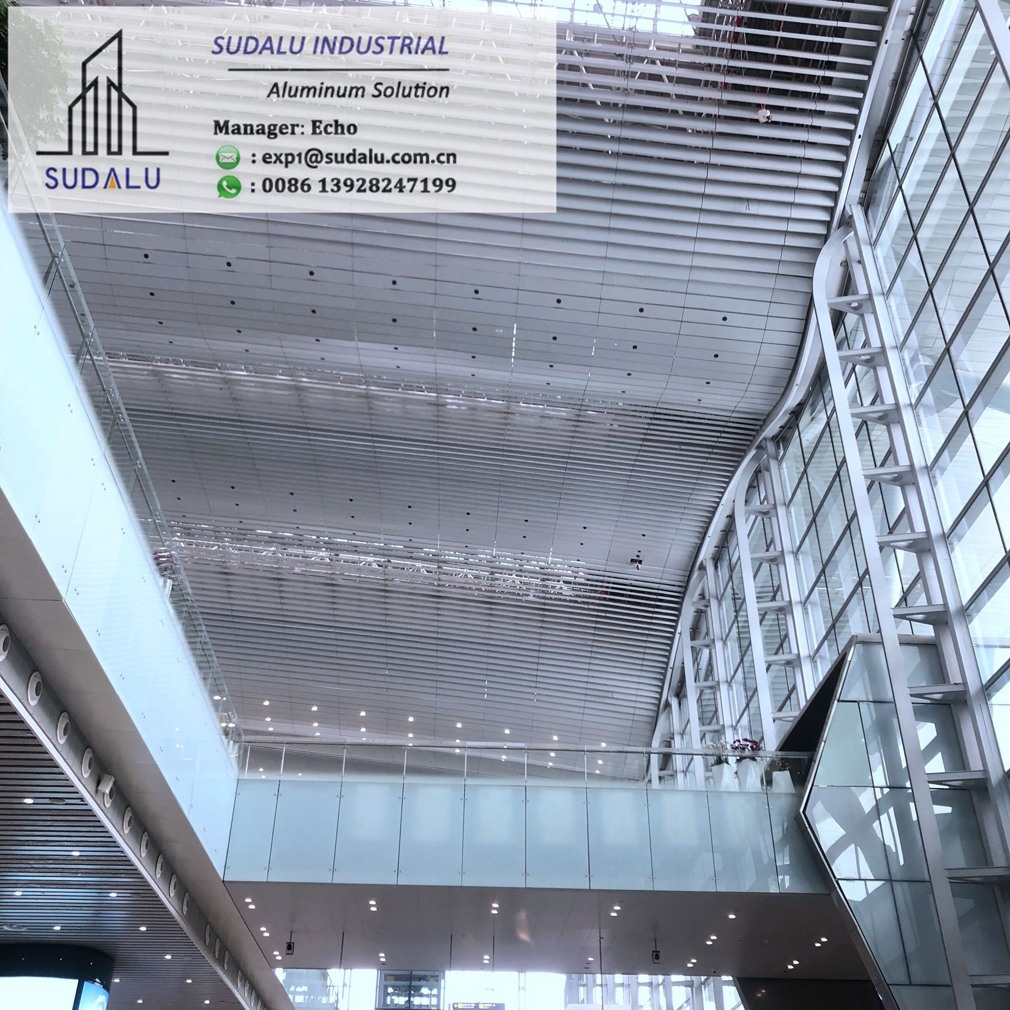 SUDALU Aluminum Shutter Ceilling Aluminum CNC Cutting Welding Panel Ceiling for Decoration