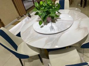 Quality 5 Pieces Contemporary Dining Table Sets , White Modern Marble Top Dining Table wholesale