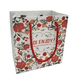 Quality Retail Clothing Packaging Paper Bag Custom Own Logo Printed Hand Length Handle wholesale