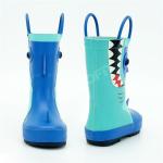 OEM Wear Resistant 3D Shark Printed Rain Boots Waterproof