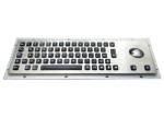 Splash Resistant Stainless Steel Keyboard 64 Illuminated Keys With Trackball /