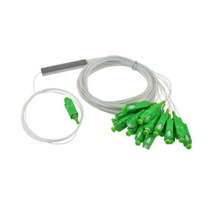 1X16 0.9mm Mini Blockless Fiber Optic Splitter Steel tube