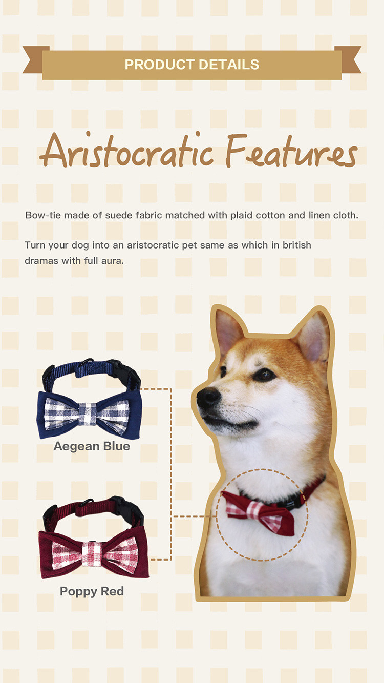 Wide Yellow Red Nylon Dog Collars Personalised Christmas Thanksgiving Dog Bow Tie