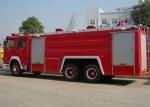 SINOTRUK HOWO Fire Fighting Truck 20CBM 10 Wheels , Rescue Fire Trucks