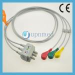 Nihon Kohden BR-019P 3 lead ECG cable,snap,IEC