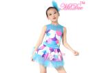 Children Adult Colorful Polka Dots Girls Jazz Dance Costumes Tired Dresses Tank