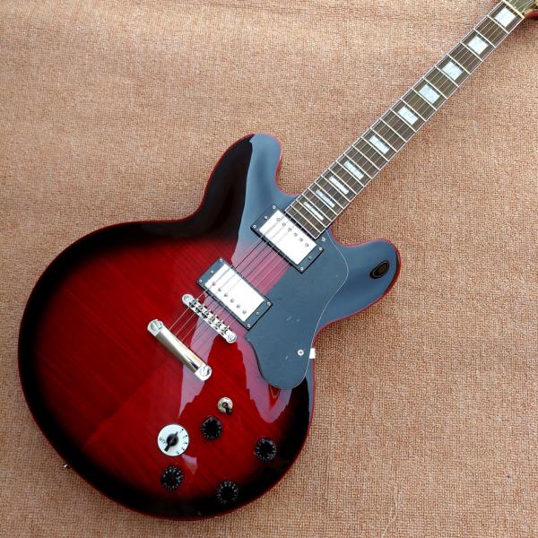 New high quality hollow body jazz 335 electric guitar, Maple top & back Dual