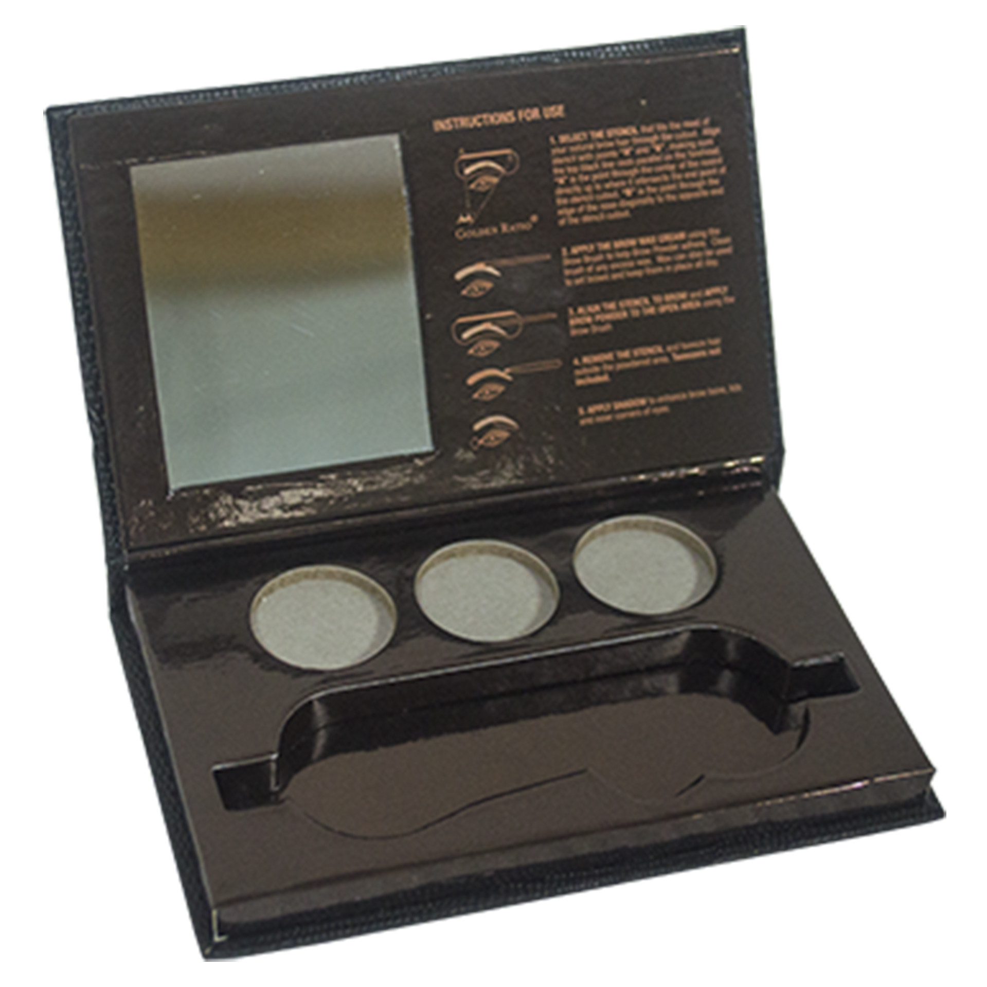FSC Eyeshadow Packaging Boxes Cosmetic Packing Box With Mirror